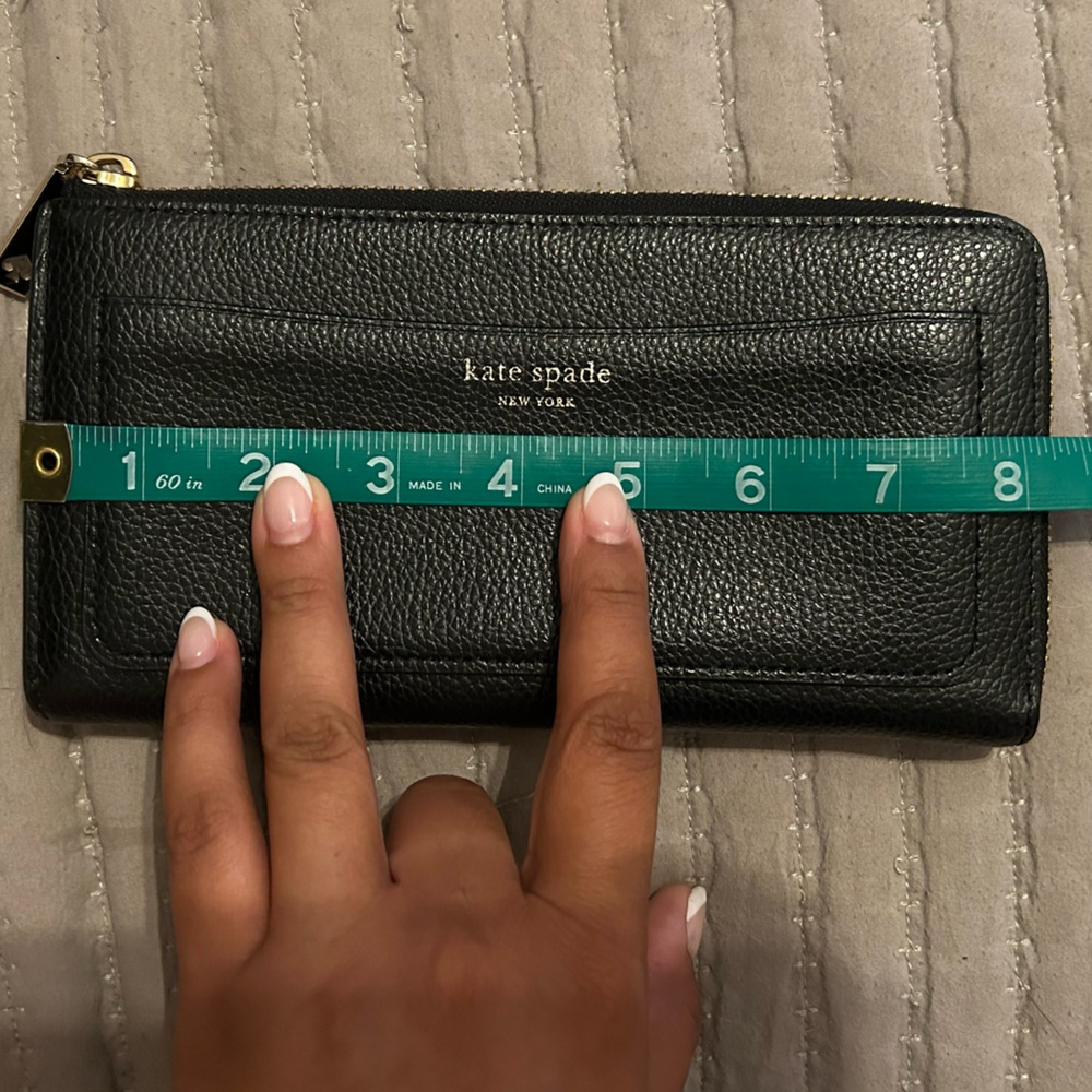 Kate Spade Black Pebbled Leather Wallet